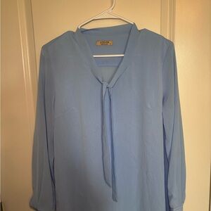 Light Blue Women's Longe Sleeve Blouse